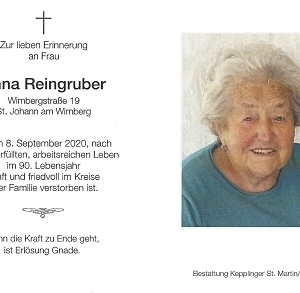 verstorben am 08. September 2020