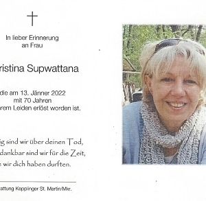 verstorben am 13. Jänner 2022