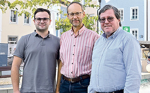 Die Leitung der Pfarre Schärding: Verwaltungsvorstand Florian Pfeiffer (v. li.), Pastoralvorstand Martin Brait und Pfarrer Eduard Bachleitner